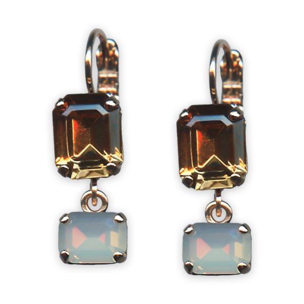 Earrings By Mariana Woman Exquisite Colorado Topaz and Opal Swarovski Crystals