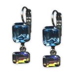 Earrings by Mariana Italian Ice Coll. Shimmering Aquamarine & AB Austrian Crystals