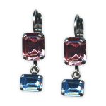 Earrings by Mariana Cotton Candy Coll. Lovely Lt Rose & Aquamarine Austrian Crystals - Image 2