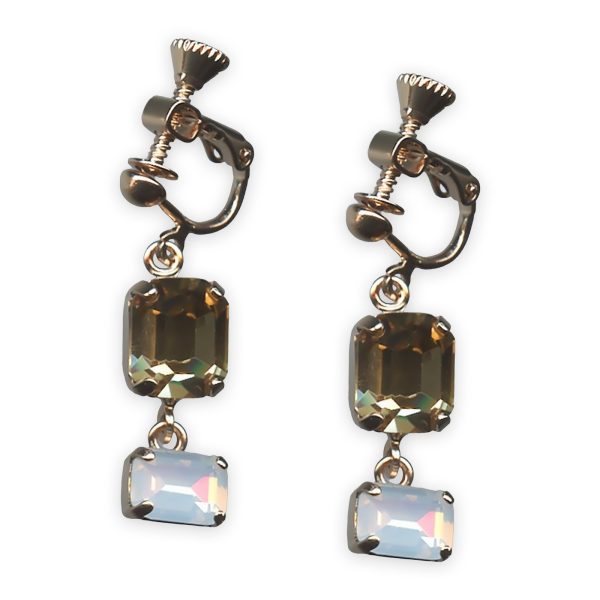 Earrings by Mariana Creme Brulee Coll. Gorgeous Lt Colorado Topaz & White Opal Austrian Crystals