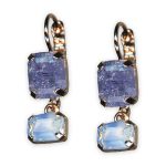 Earrings by Mariana Love On The Run Coll. Elegant Tanzanite Ice & Lt Sapphire Austrian Crystals - Image 3