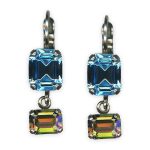 Earrings by Mariana My Treasures Coll. Sassy Aquamarine & Luminous Green Austrian Crystals - Image 2