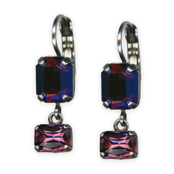 Earrings by Mariana My Treasures Coll. Elegant Amethyst Austrian Crystals