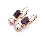 Earrings By Mariana My Treasures Coll. Glamorous Amethyst and Opal Swarovski Crystals