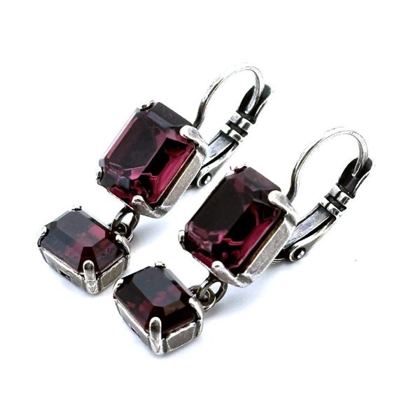 Earrings By Mariana Woman Drop Alluring Amethyst Swarovski Crystals