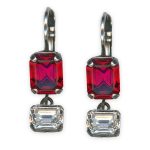 Earrings by Mariana My Treasures Coll. Stunning Siam & Clear Austrian Crystals