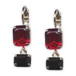 Earrings by Mariana My Treasures Coll. Stunning Siam & Jet Black Austrian Crystals - Image 2