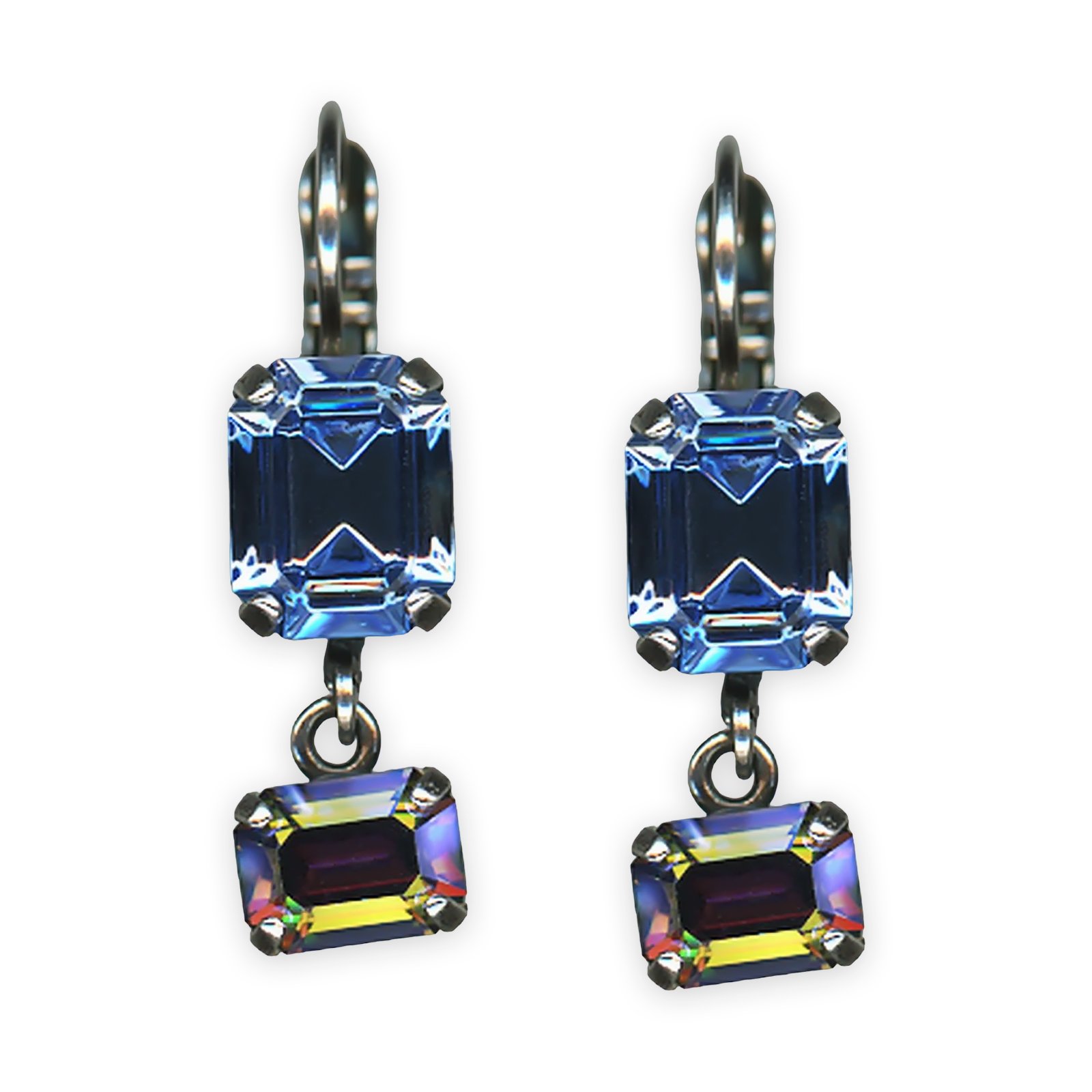 E-1221-3-211-SP6 (1) Earrings by Mariana My Treasures Coll. Precious Lt Sapphire & AB Austrian Crystals - Image 1