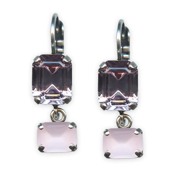 Earrings by Mariana Jamaica Coll. Lovely Lt Rose & Rose Opal Austrian Crystals
