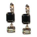 Earrings By Mariana Woman Elegant Jet and Black Diamond Swarovski Crystals - Image 2