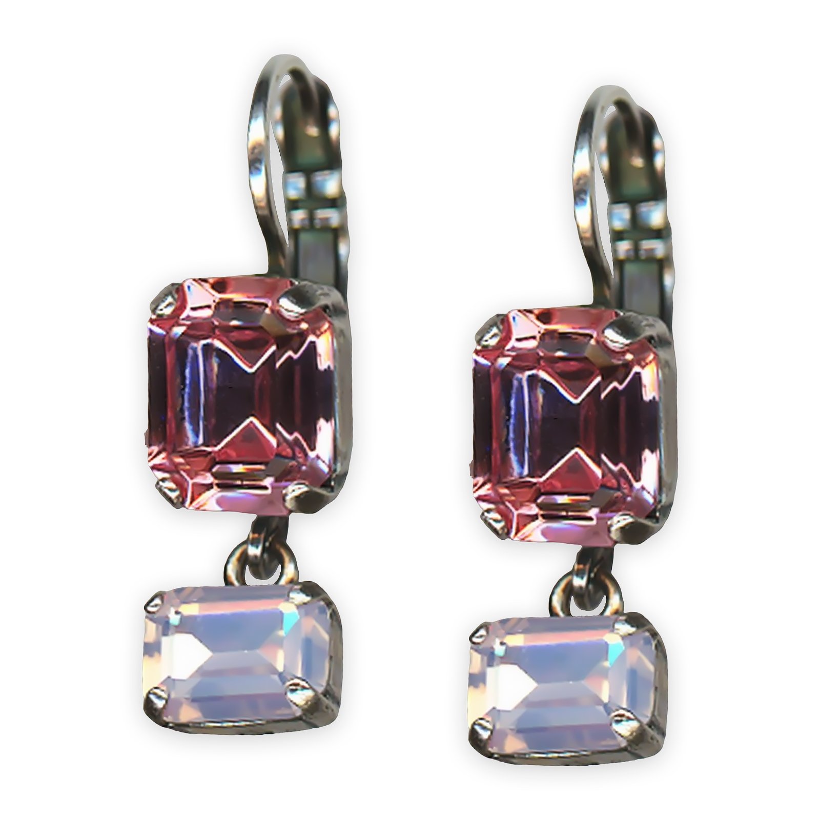 E-1221-3-223-SP6 (1) Earrings by Mariana Diana Coll. Charming Lt Rose & Rose Opal Austrian Crystals - Image 1