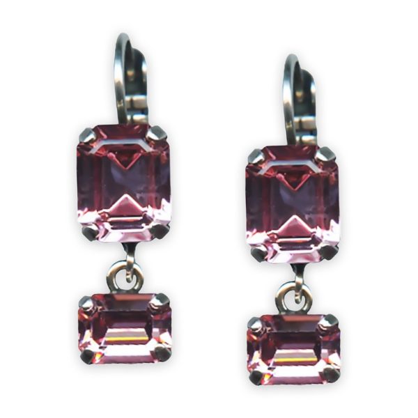 Earrings by Mariana My Treasures Coll. Lovely Lt Rose Austrian Crystals