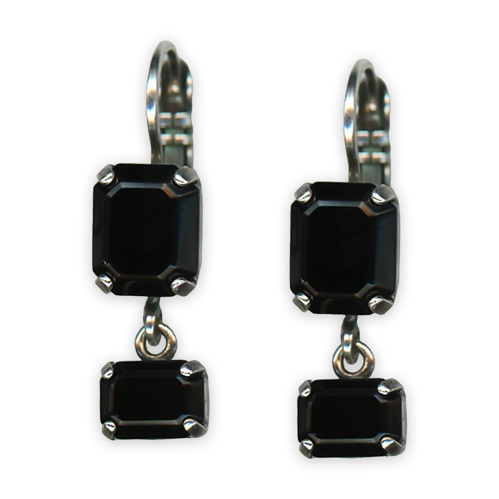 E-1221-3-280-SP6 (1) Earrings by Mariana My Treasures Coll. Elegant Jet Black Austrian Crystals - Image 1