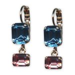 Earrings by Mariana Summer Fun Coll. Lovely Sky Blue & Lt Rose Austrian Crystals