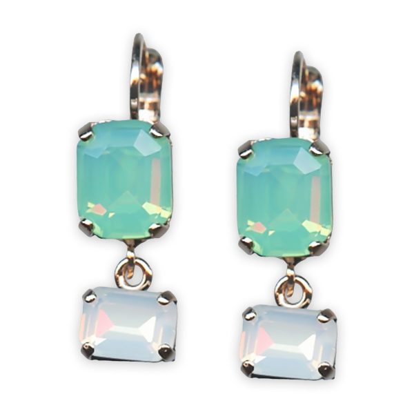 Earrings by Mariana My Treasures Coll. Precious Pacific Opal & White Opal Austrian Crystals