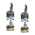 Earrings by Mariana My Treasures Coll. Fab Clear & Golden Shadow Austrian Crystals - Image 3