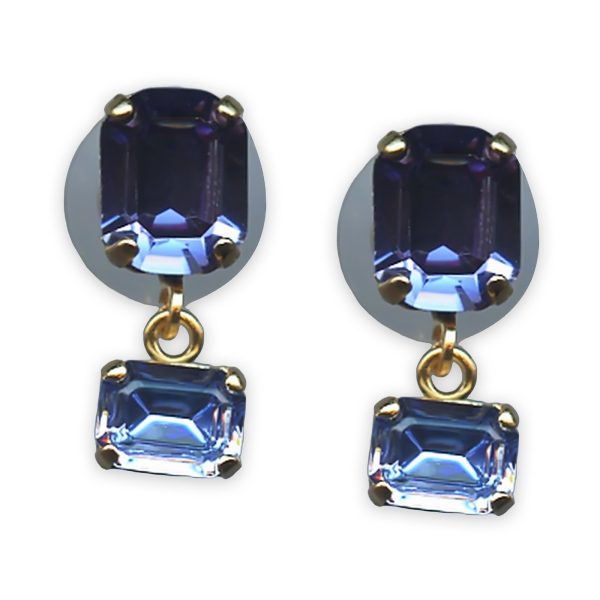 Earrings by Mariana My Treasures Coll. Gorgeous Tanzanite & Lt Sapphire Austrian Crystals