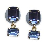 Earrings by Mariana My Treasures Coll. Gorgeous Tanzanite & Lt Sapphire Austrian Crystals - Image 2