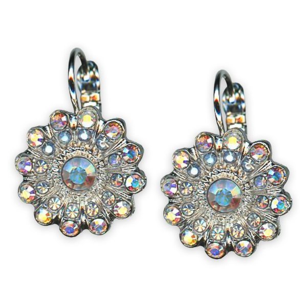 Earrings by Mariana Winds Of Change Coll. Fab Floral Clear AB & Clear Patina Austrian Crystals