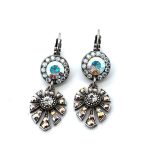 Earrings By Mariana Woman Classy Clear AB, Clear Patina and Moonlight Swarovski Crystals