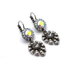 Earrings By Mariana Woman Classy Clear AB, Clear Patina and Moonlight Swarovski Crystals - Image 2