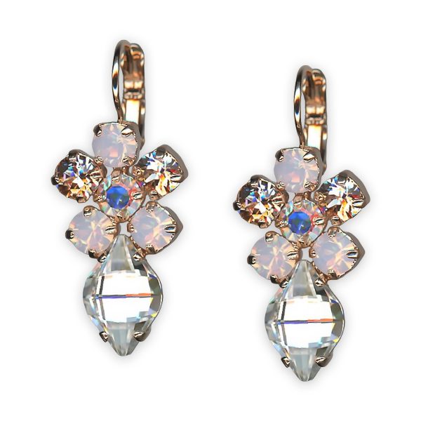 Earrings by Mariana Snowflake Coll. Lovely Clear, Rosewater Opal, Lt Peach, & AB Austrian Crystals