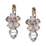 Earrings by Mariana Snowflake Coll. Lovely Clear, Rosewater Opal, Lt Peach, & AB Austrian Crystals - Image 3