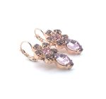 Earrings By Mariana Woman Glamorous Lt Rose and Lt Smoked Topaz Swarovski Crystals - Image 2