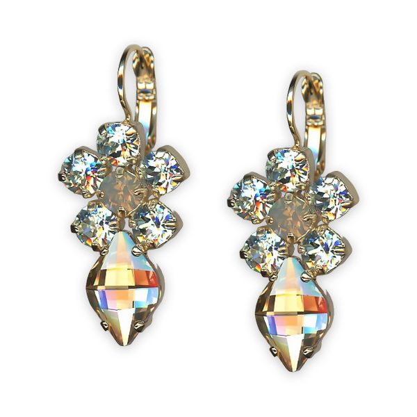 Earrings by Mariana SeaShell Coll. Beautiful Lt Silk, Moonlight, & Sand Opal Austrian Crystals