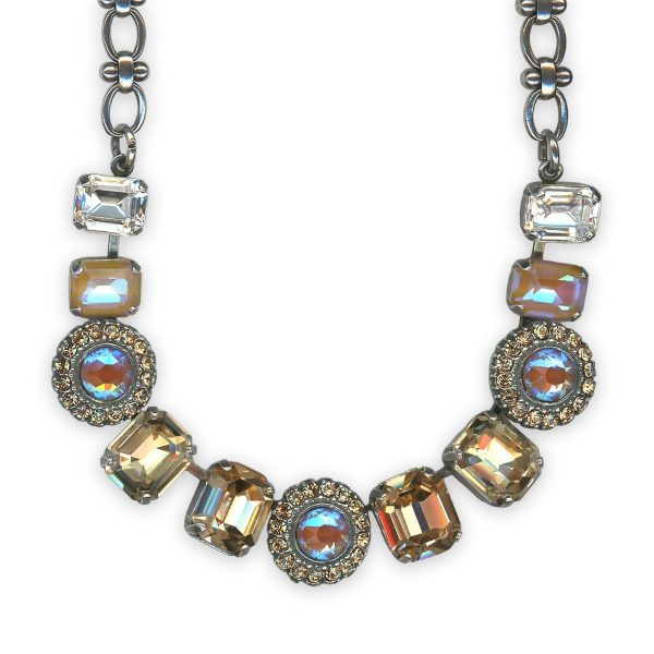 Necklace by Mariana Butter Pecan Coll. Glamorous Clear, Sun Kissed Horizon, & Golden Shadow Austrian Crystals