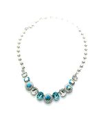 Necklace By Mariana Woman Shimmering Sapphire and Aquamarine Swarovski Crystals