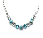 Necklace By Mariana Woman Shimmering Sapphire and Aquamarine Swarovski Crystals - Image 2