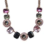 Necklace By Mariana Woman Fashionable Chunky Pinks and Blacks Swarovski Crystals - Image 2