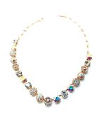 Necklace By Mariana Winds Of Change Coll. Clear Patina, Moonlight & Clear Aurora Borealis Austrian Crystals - Image 2