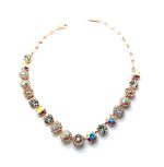 Necklace By Mariana Winds Of Change Coll. Clear Patina, Moonlight & Clear Aurora Borealis Austrian Crystals