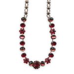 Necklace By Mariana Stunning Siam, Ruby and Burgundy Swarovski Crystals - Image 2