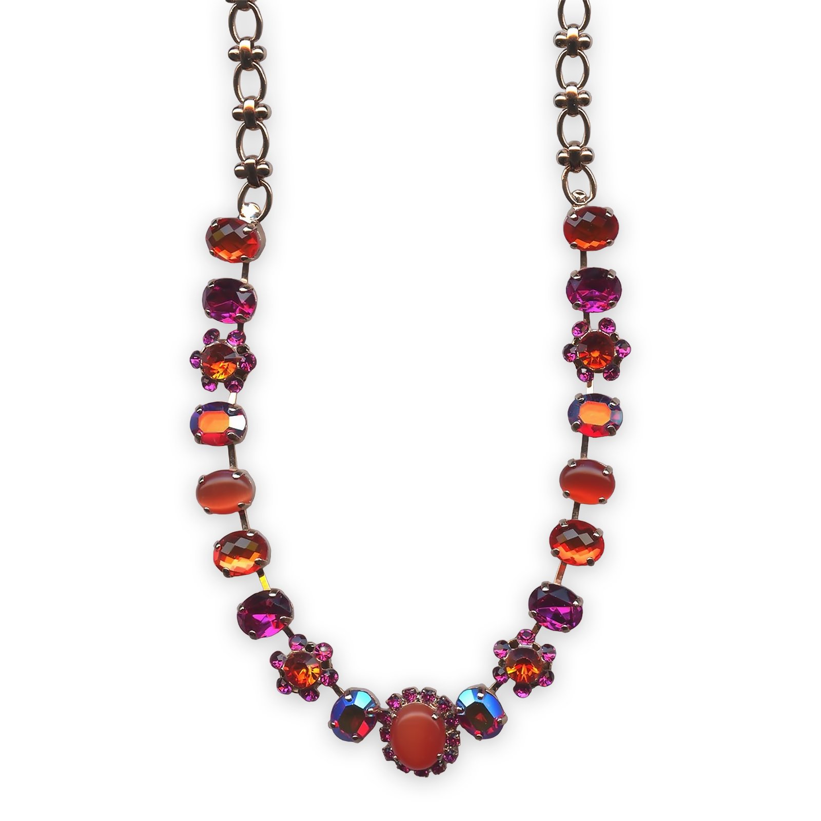 N-3090-4-1075-RG (1) Necklace by Mariana Lady Marmalade Coll. Sassy Orange, Fuchsia, & AB Austrian Crystals - Image 1