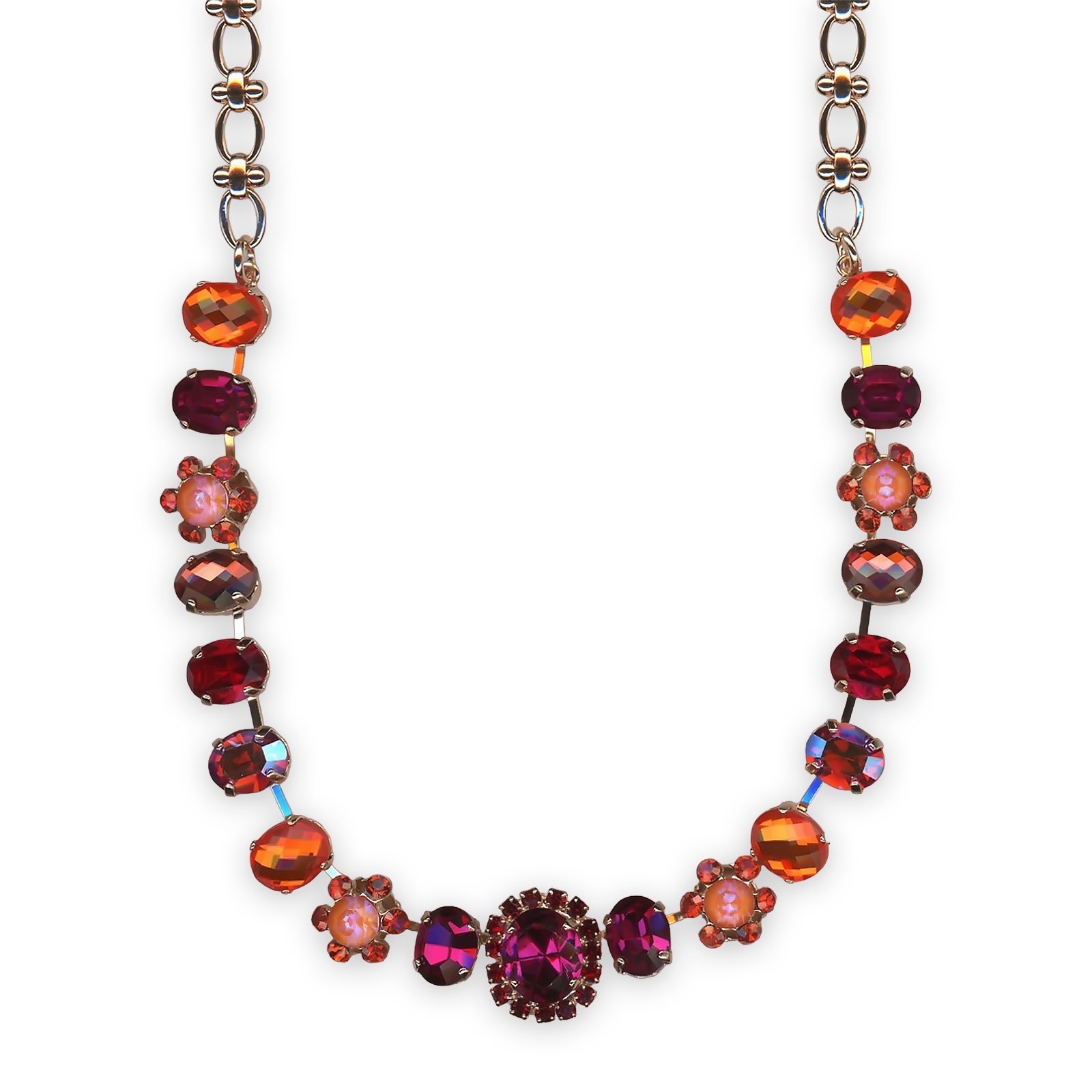 N-3090-4-1135-RG (1) Necklace by Mariana Sorbet Delight Coll. Sassy Orange, Fuchsia, Mandarin Delite, & Siam Austrian Crystals - Image 1