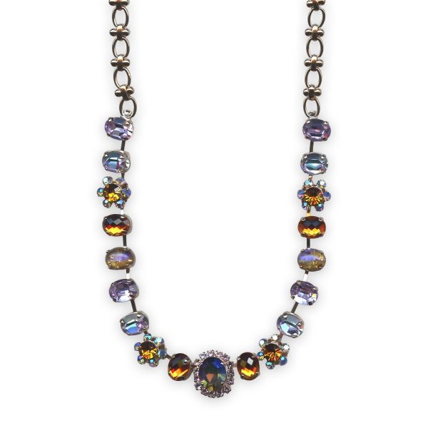 Necklace by Mariana Macaroon SOLIS Coll. Gorgeous Topaz, Violet, AB, & Canary Austrian Crystals