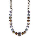 Necklace by Mariana Macaroon SOLIS Coll. Gorgeous Topaz, Violet, AB, & Canary Austrian Crystals - Image 3