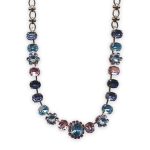 Necklace by Mariana Cotton Candy Coll. Lovely Amethyst, Aquamarine, Lt Rose, Montana, & Tanzanite Austrian Crystals