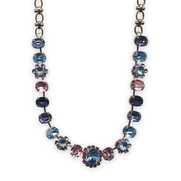 Necklace by Mariana Cotton Candy Coll. Lovely Amethyst, Aquamarine, Lt Rose, Montana, & Tanzanite Austrian Crystals