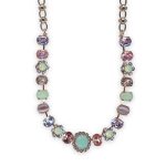 Necklace by Mariana Levander Coll. Charming Violet, Lt Rose, Matt Mint Green, & Chrysolite Opal Austrian Crystals - Image 2