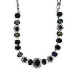Necklace By Mariana Checkmate Coll. Elegant Jet Black and Clear Swarovski Crystals - Image 2