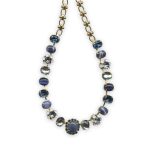 Necklace by Mariana Mood Indigo Coll. Elegant Lapis Lazuli Mineral, Montana, & White Opal Austrian Crystals - Image 3