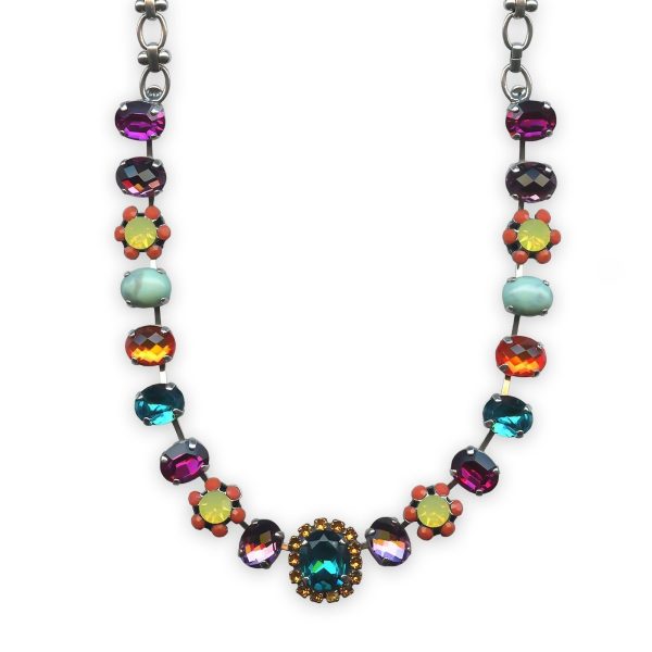 Necklace By Mariana Woman Adorable Turquoise and Fuchsia Swarovski Crystals