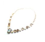 Necklace by Mariana Dancing in the Moonlight Coll. Elegant White Shell Mineral, Champagne, Moonlight, & White Opal Austrian Crystals - Image 2