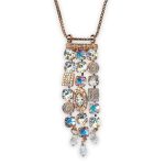 Necklace Pendant by Mariana Winds Of Change Coll. Chandelier Clear Patina, AB, Moonlight, & Clear Austrian Crystals