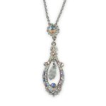 Necklace Pendant by Mariana Winds Of Chance Coll. Elegant Clear, Clear Patina, & AB Austrian Crystals - Image 3