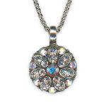 Necklace Pendant By Mariana Woman Adorable AB and Clear Patina Swarovski Crystals